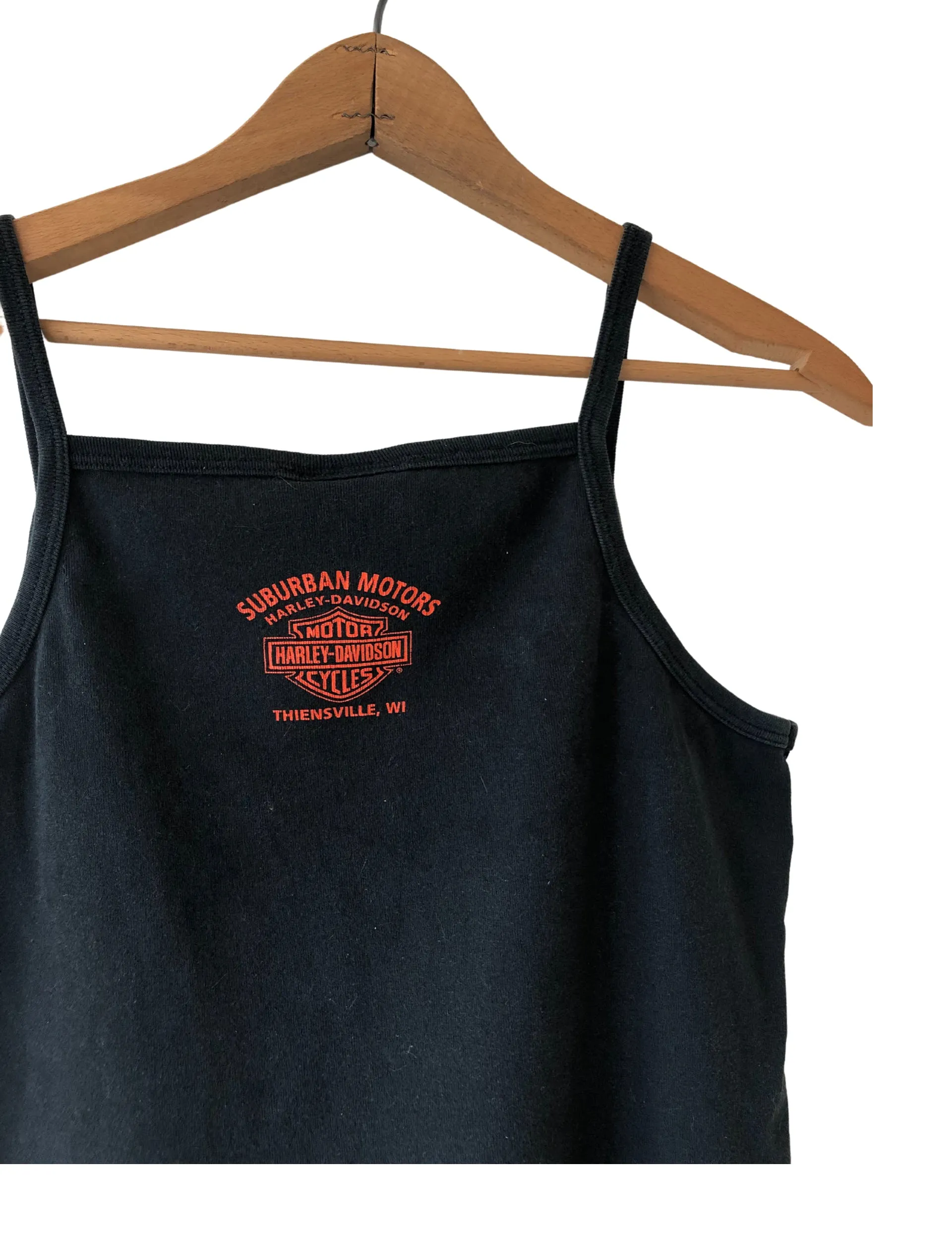 00's Flames Biker Cotton Spaghetti Strap Tank Top by Harley Davidson
