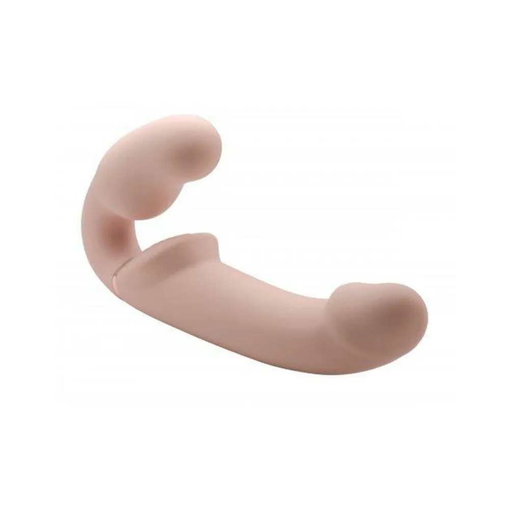 10X Evoke Ergo Fit Inflatable & Vibrating Strapless Strap-On Beige