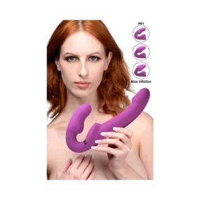 10X Evoke Ergo Fit Inflatable & Vibrating Strapless Strap-On Dildo