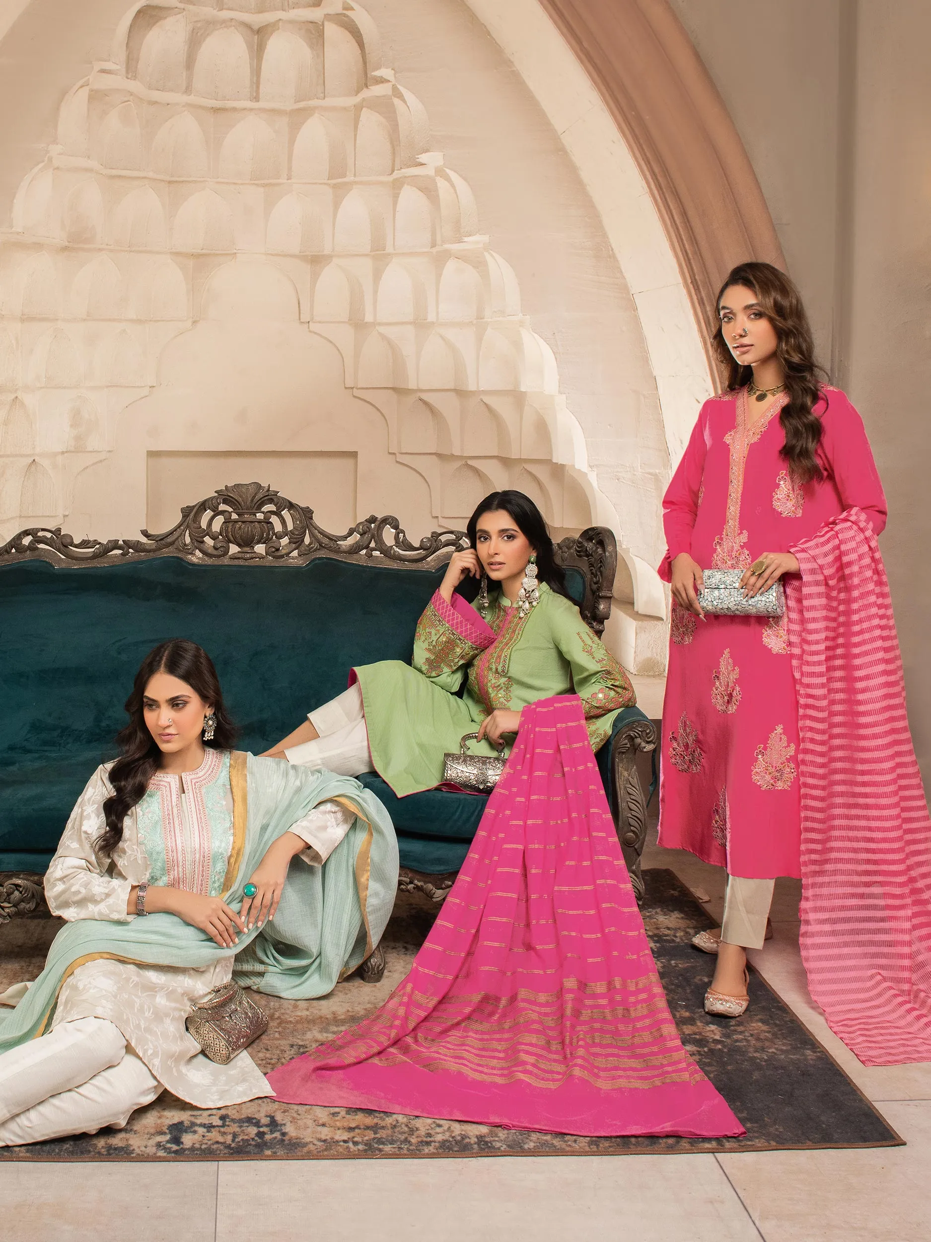 2 Piece Jacquard Suit-Embroidered (Unstitched)