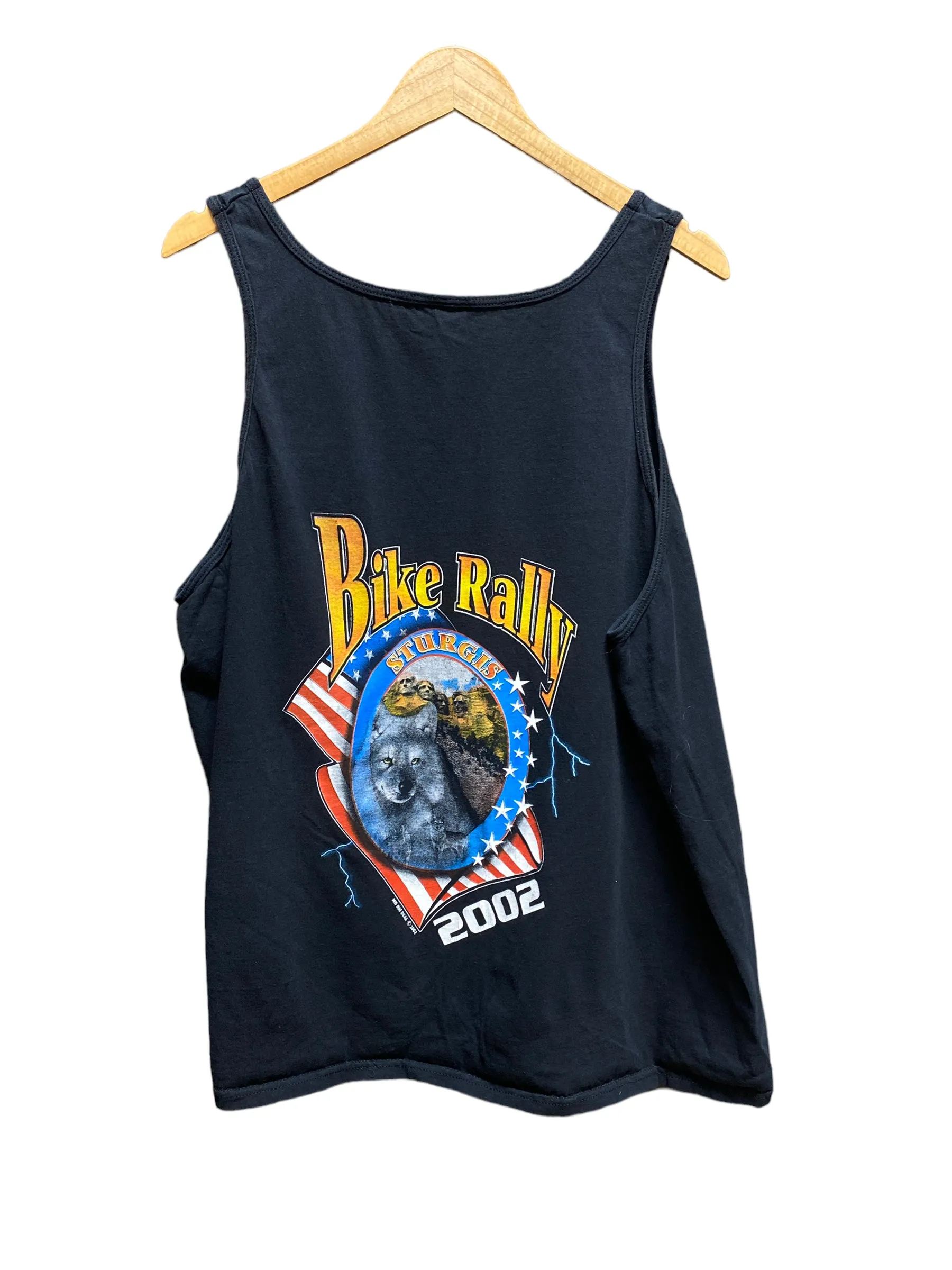 2002 Sturgis Black Hills South Dakota Biker Rally Graphic Tank Top Size XL