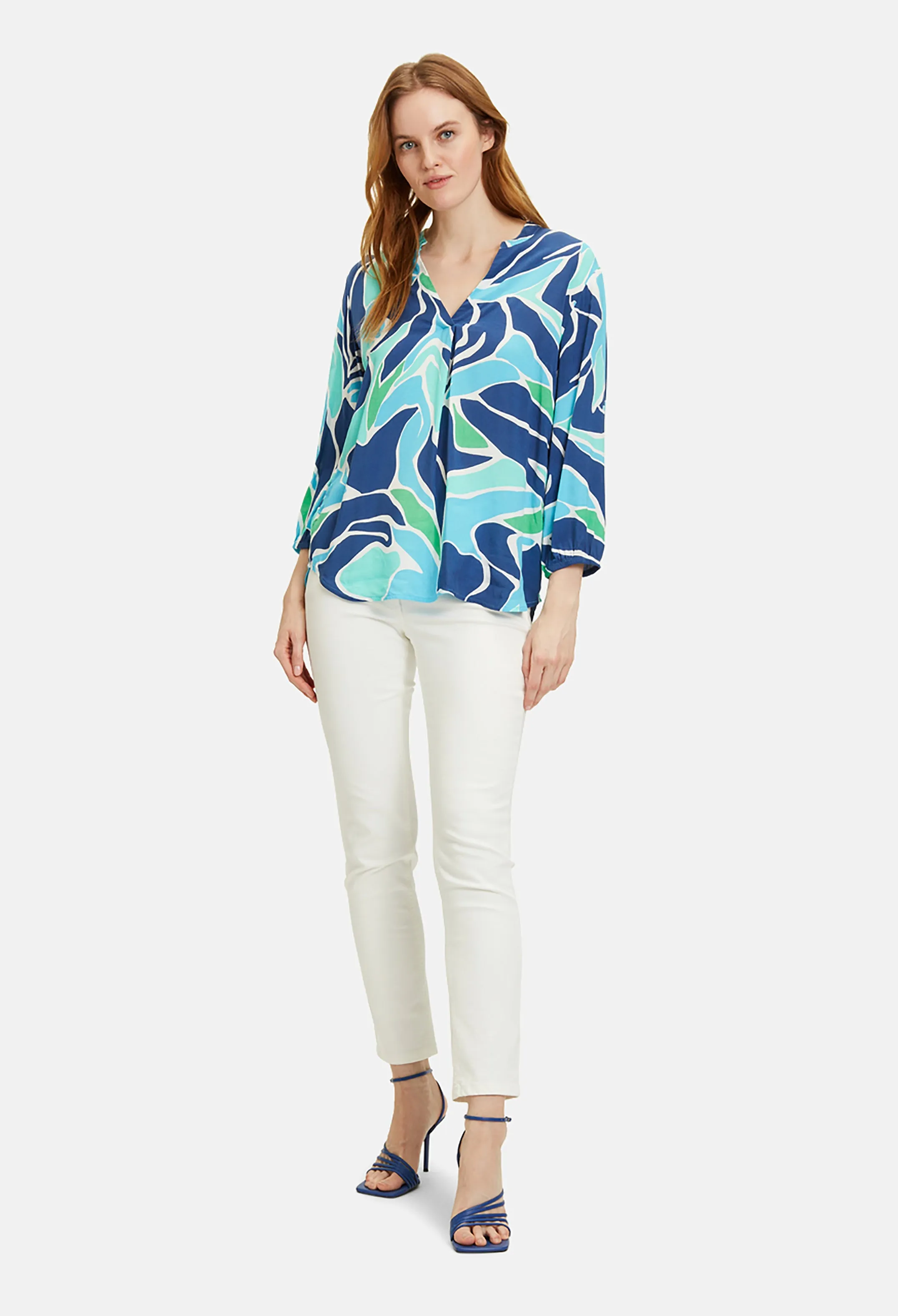 3/4 Sleeve Printed Blouse
