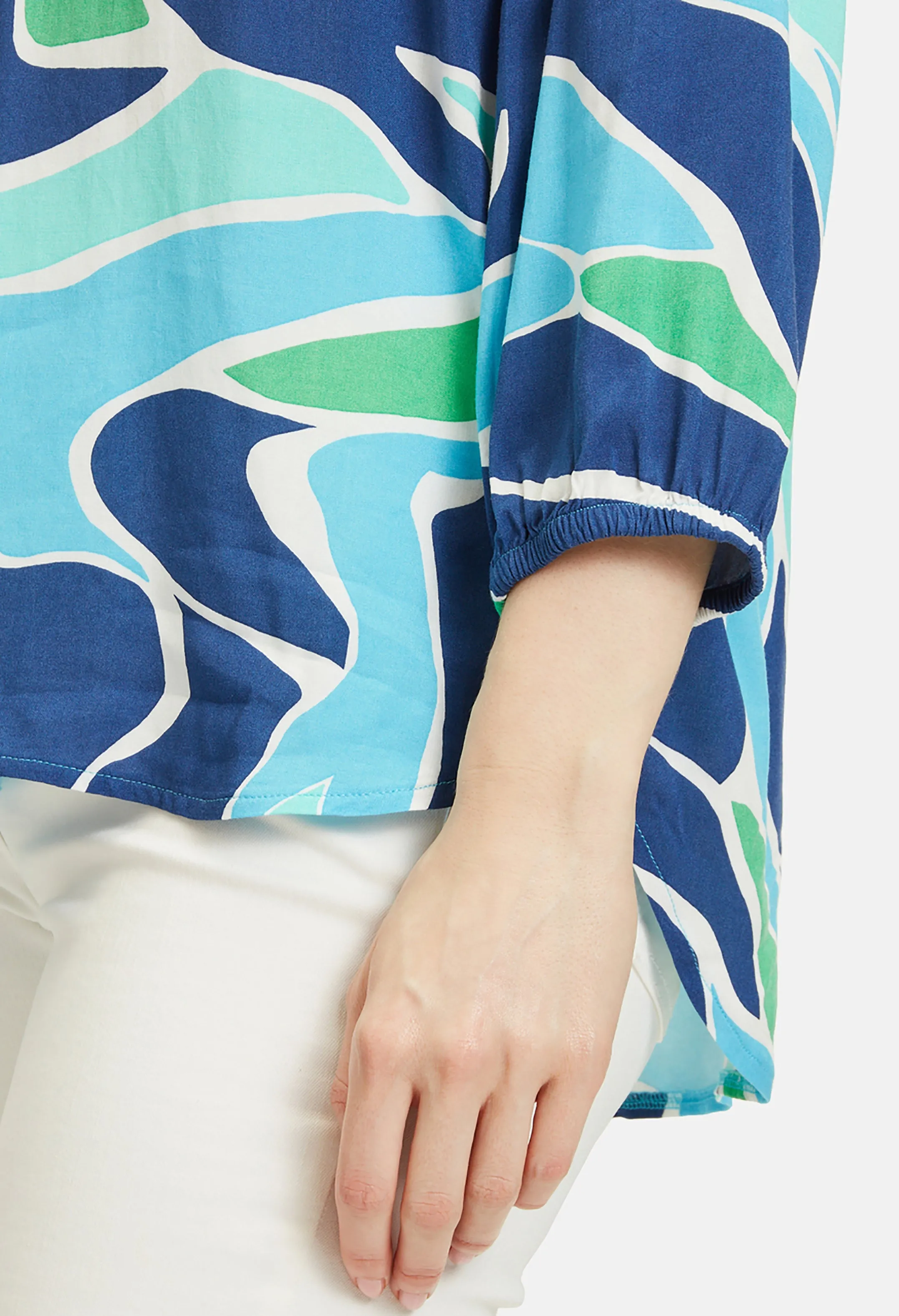 3/4 Sleeve Printed Blouse