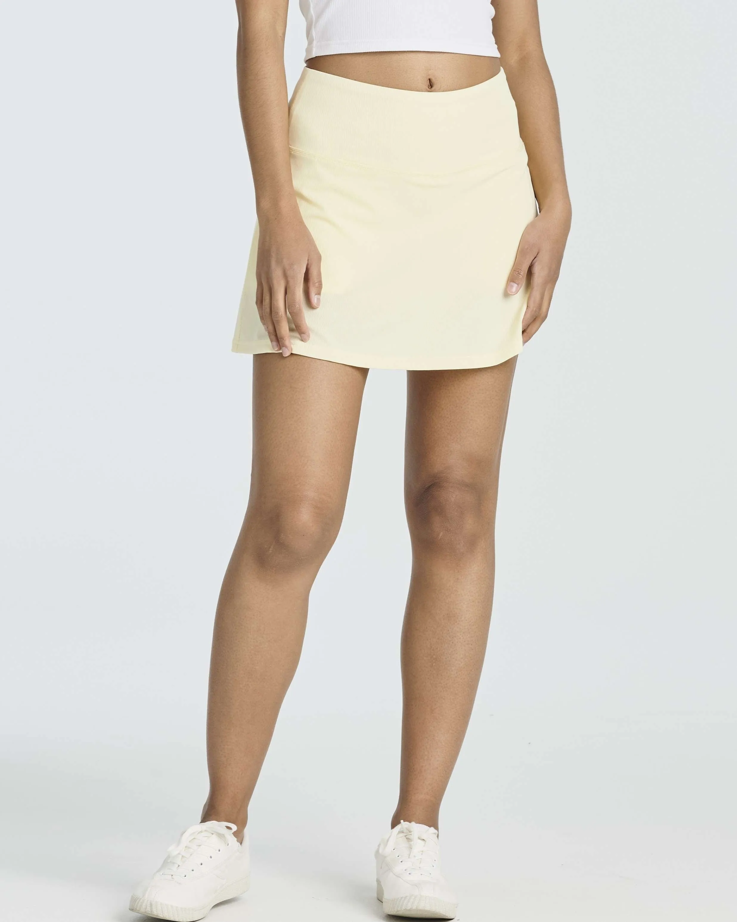 4 Pack: Women's Ribbed Active Skort with Pockets (Available in Plus Size)