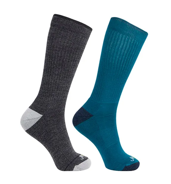 76% Rich Merino Wool Everyday Crew Socks - Solids - 2 Pack