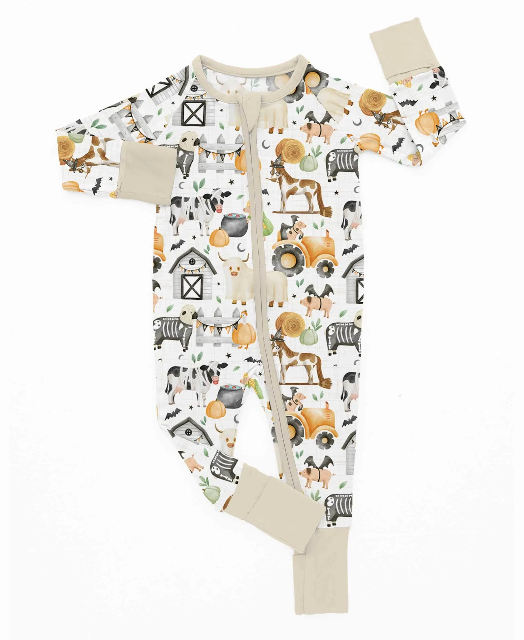 A Little Batty Farm-O-Ween - Bamboo Zippy Romper