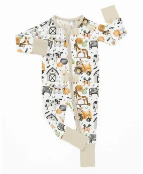 A Little Batty Farm-O-Ween - Bamboo Zippy Romper