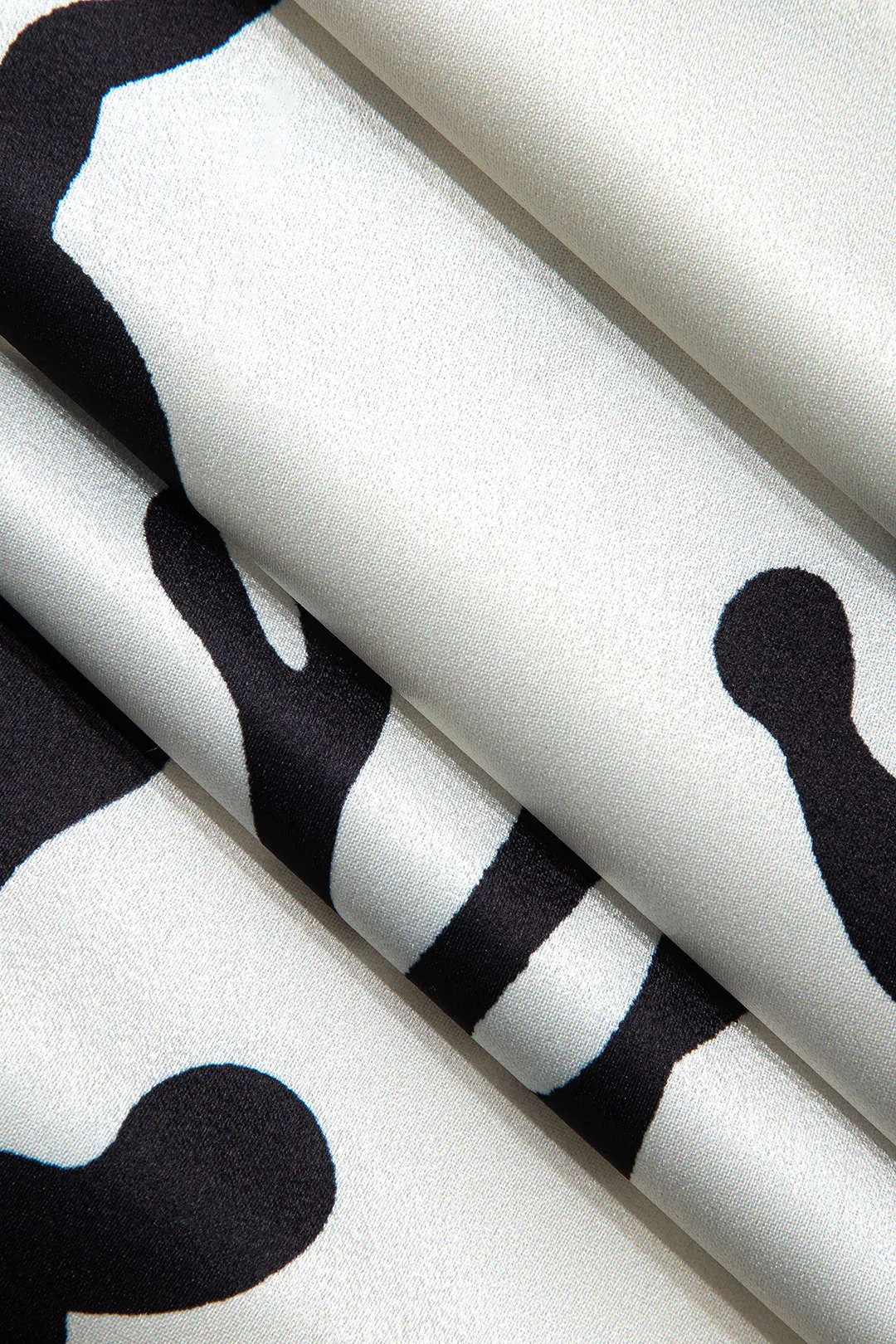 Abstract Print Wide Leg Pants