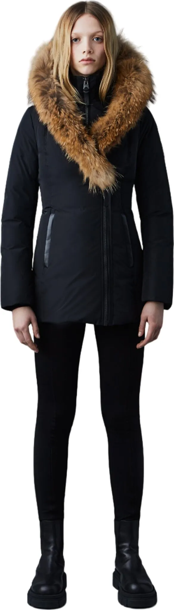 Adali Down Jacket with Natural Fur Signature Mackage Collar - Women's|-|Manteau Adali en duvet à col signature Mackage en fourrure naturelle - Femme