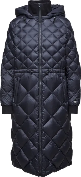 Aime Sustainable Calf-Length Lightweight Down Coat with Hood - Women's|-|Manteau aux mollets en duvet léger durable avec capuchon Aime - Femme