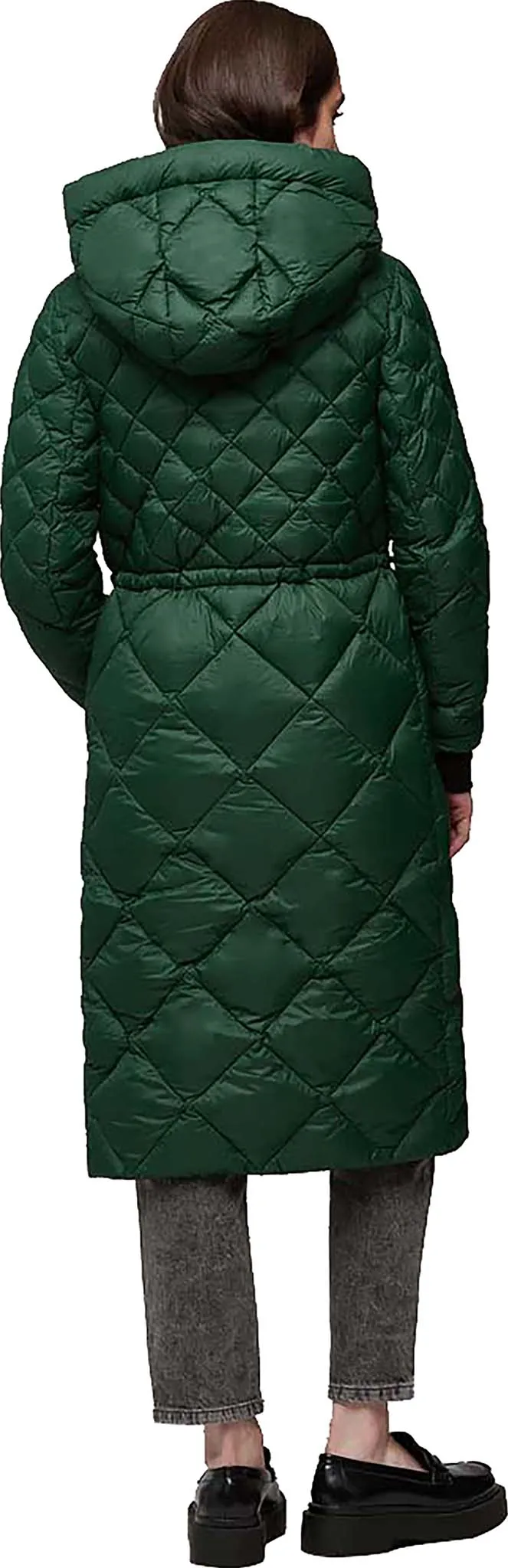 Aime Sustainable Calf-Length Lightweight Down Coat with Hood - Women's|-|Manteau aux mollets en duvet léger durable avec capuchon Aime - Femme