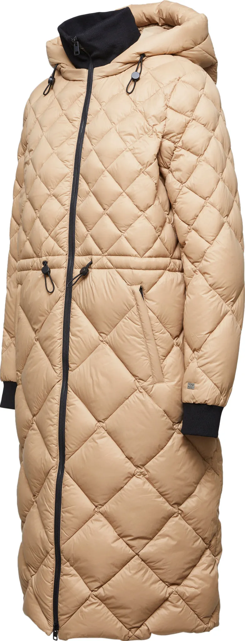 Aime Sustainable Calf-Length Lightweight Down Coat with Hood - Women's|-|Manteau aux mollets en duvet léger durable avec capuchon Aime - Femme