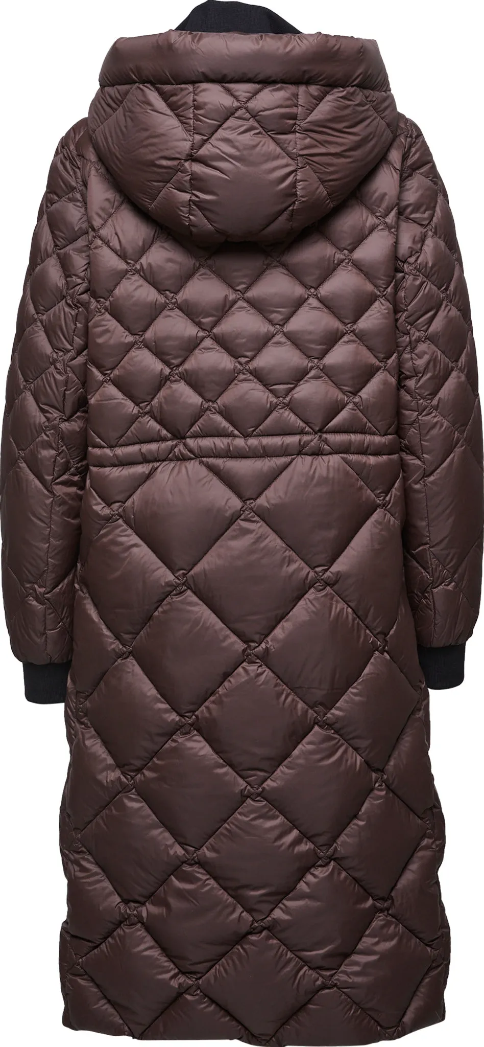 Aime Sustainable Calf-Length Lightweight Down Coat with Hood - Women's|-|Manteau aux mollets en duvet léger durable avec capuchon Aime - Femme