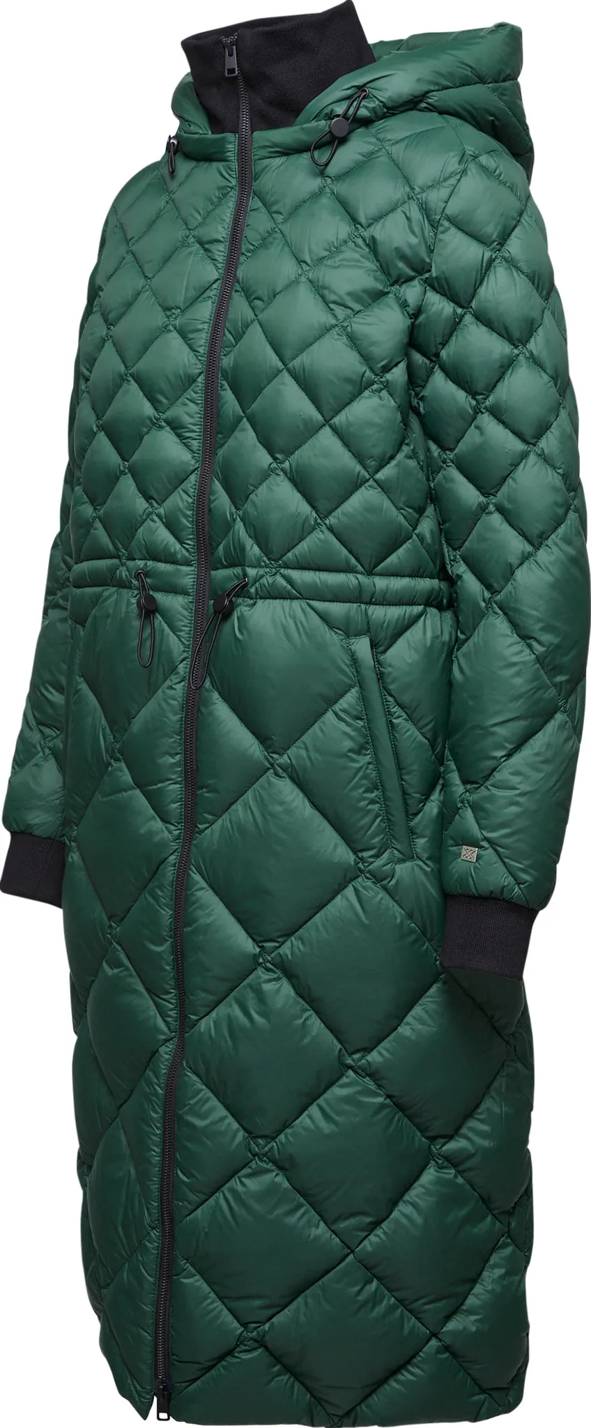 Aime Sustainable Calf-Length Lightweight Down Coat with Hood - Women's|-|Manteau aux mollets en duvet léger durable avec capuchon Aime - Femme