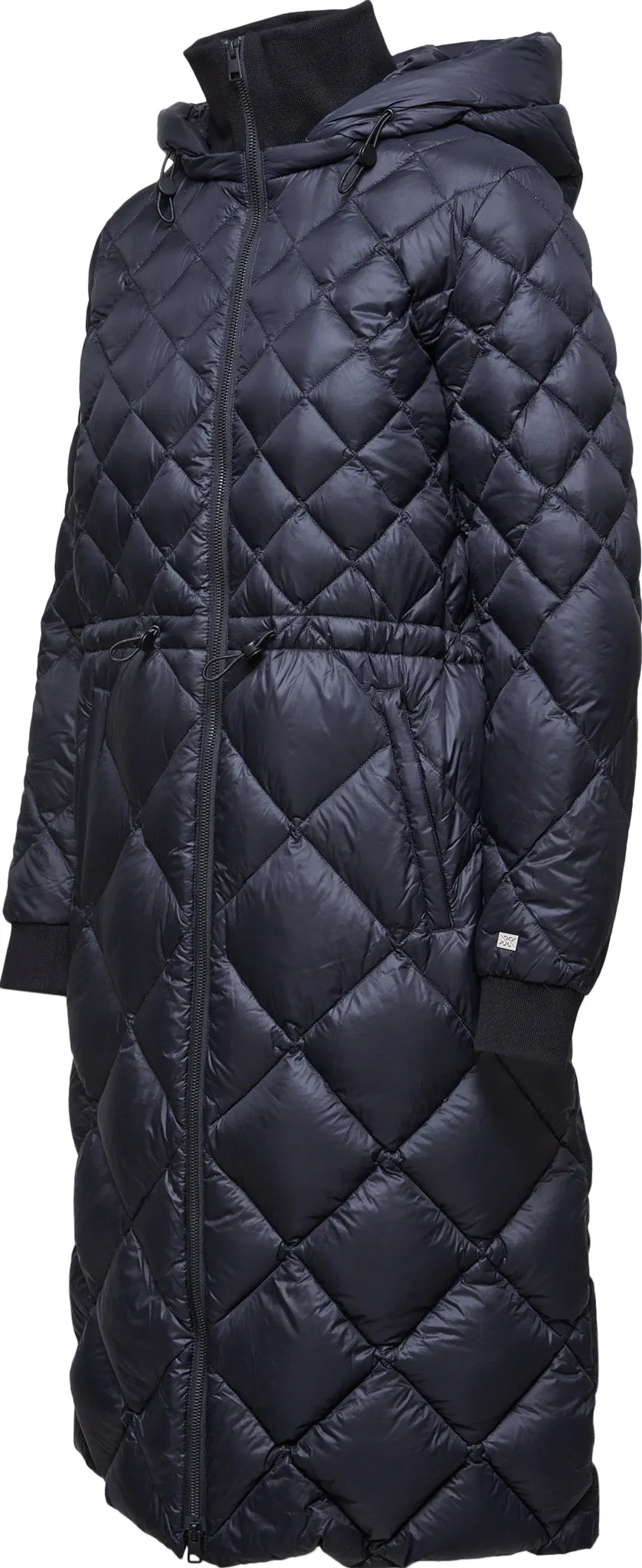 Aime Sustainable Calf-Length Lightweight Down Coat with Hood - Women's|-|Manteau aux mollets en duvet léger durable avec capuchon Aime - Femme