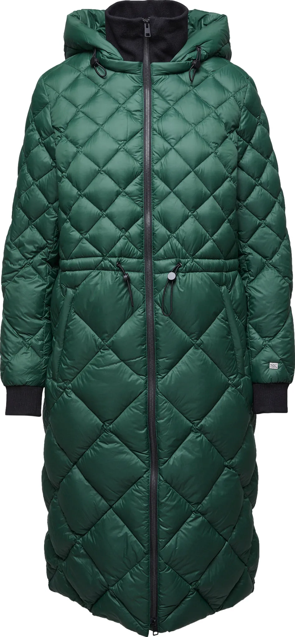 Aime Sustainable Calf-Length Lightweight Down Coat with Hood - Women's|-|Manteau aux mollets en duvet léger durable avec capuchon Aime - Femme