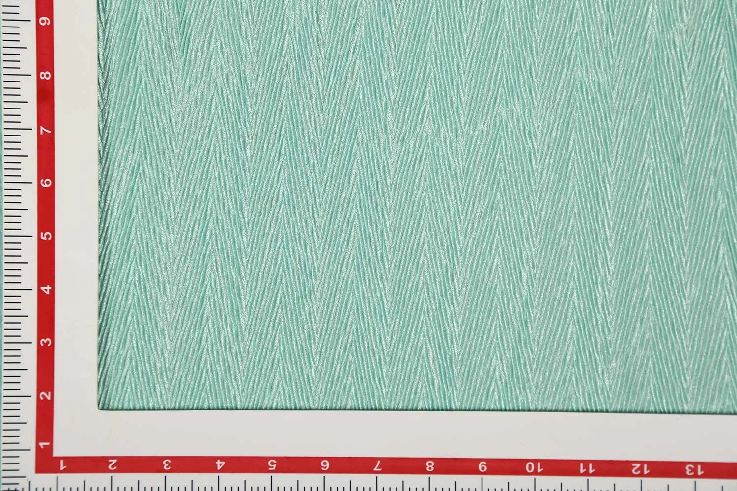 Aqua Blue Herringbone Pleated Knit Fabric