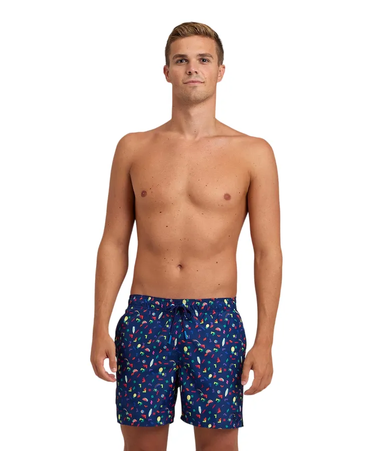Arena costume da mare da uomo Boxer Multistampa 005980750 blu