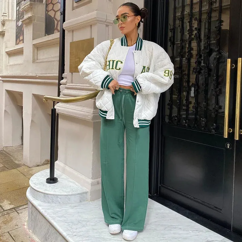 Autumn Winter 2024 New Embroidery Retro Style Cotton Coat