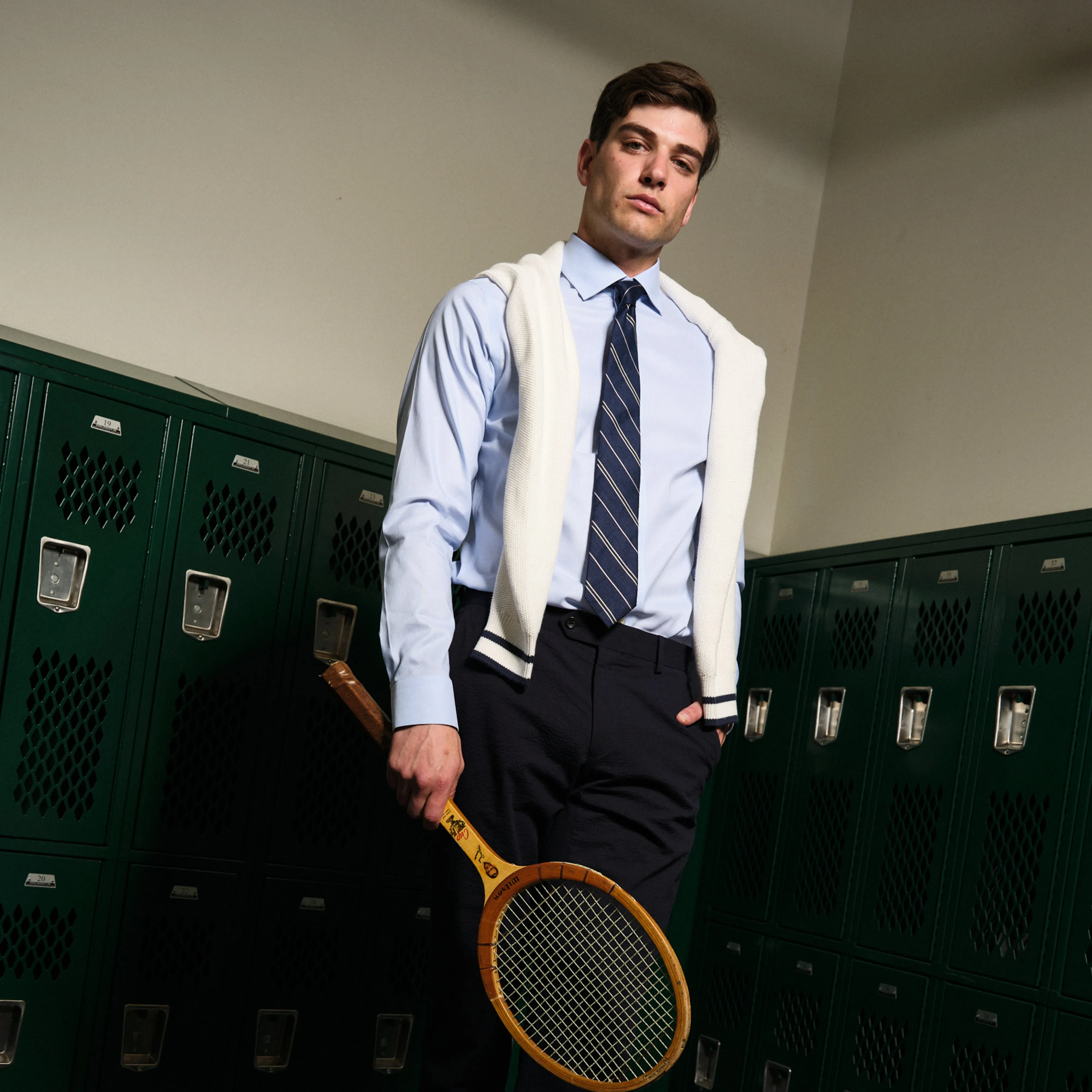 Bali Double Stripe Navy Tie