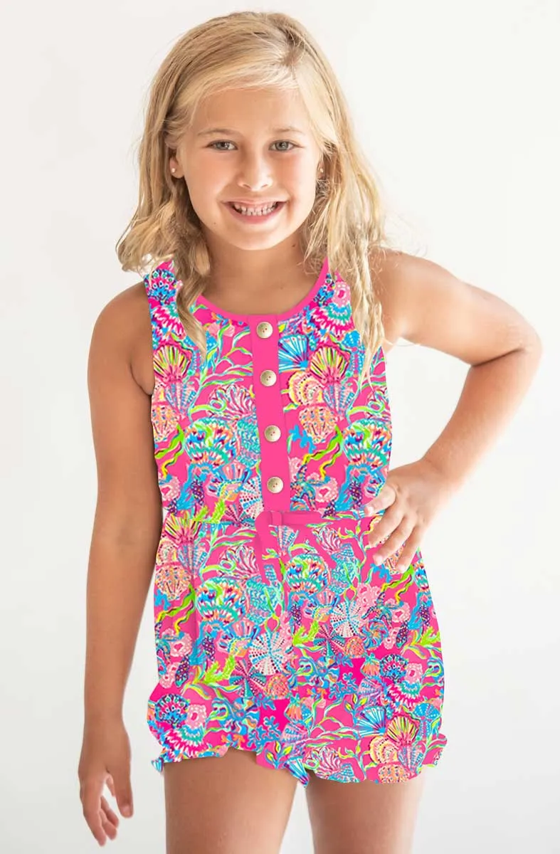 Beautifully Bold Lover's Coral - Bamboo Short Romper