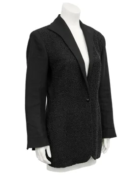 Black Beaded Embellished Blazer