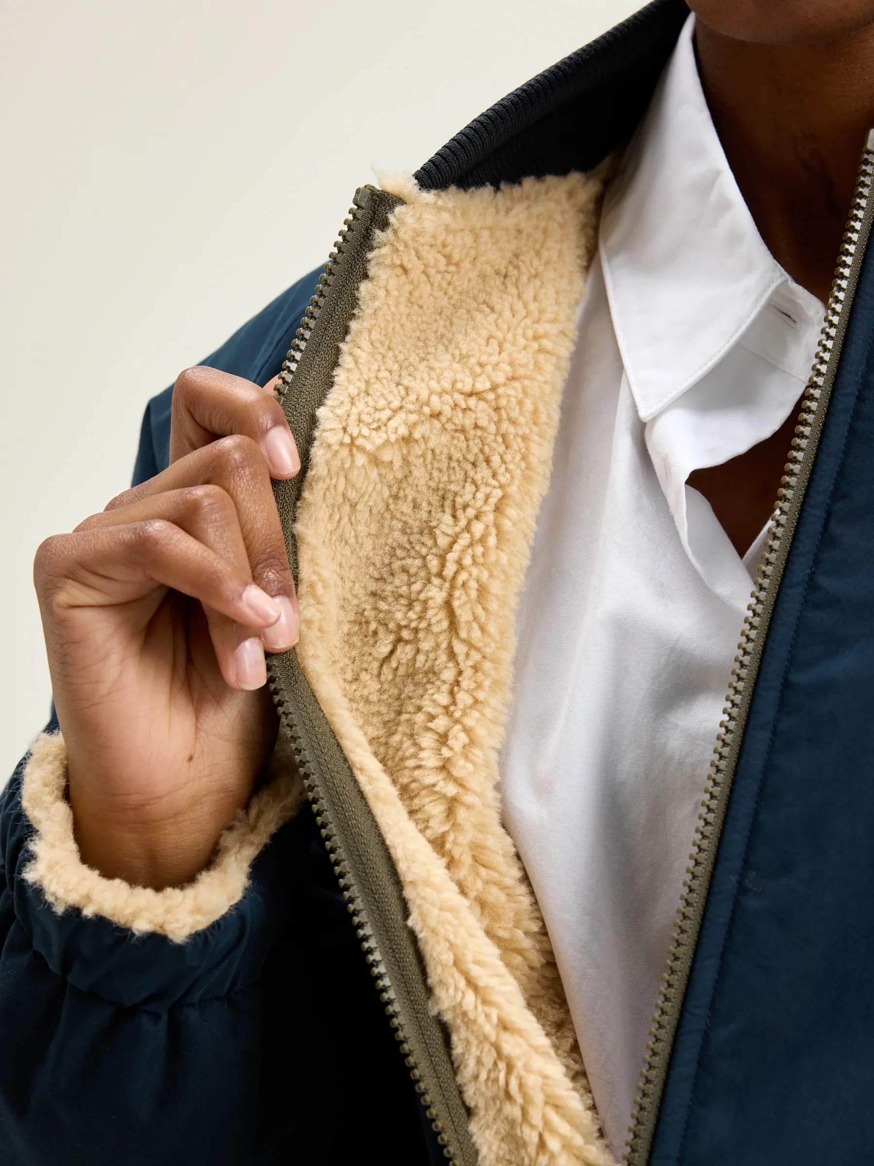 BR Helse Reversible Coat in Navy