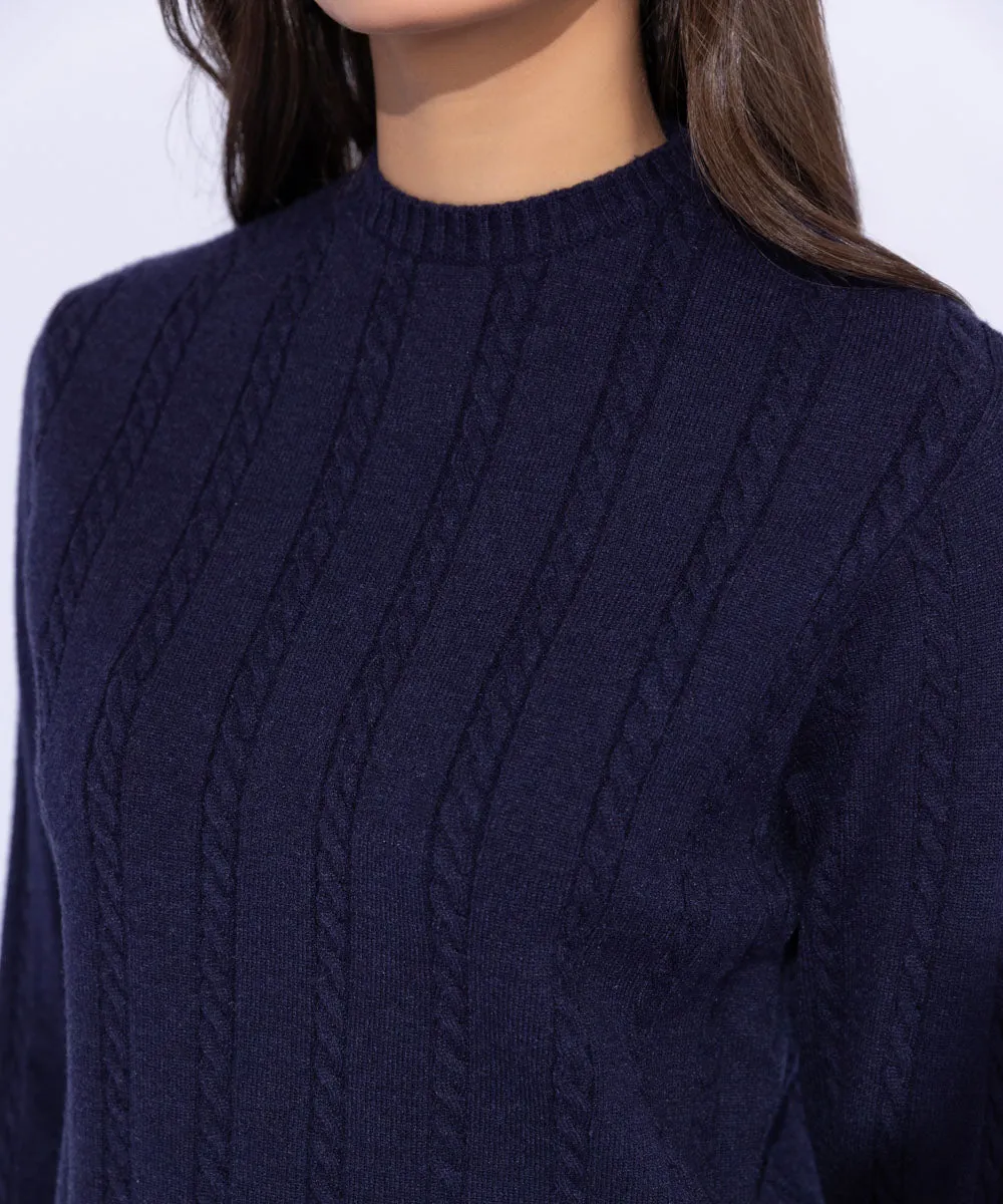 Cable Knit Slim-Fit Sweater