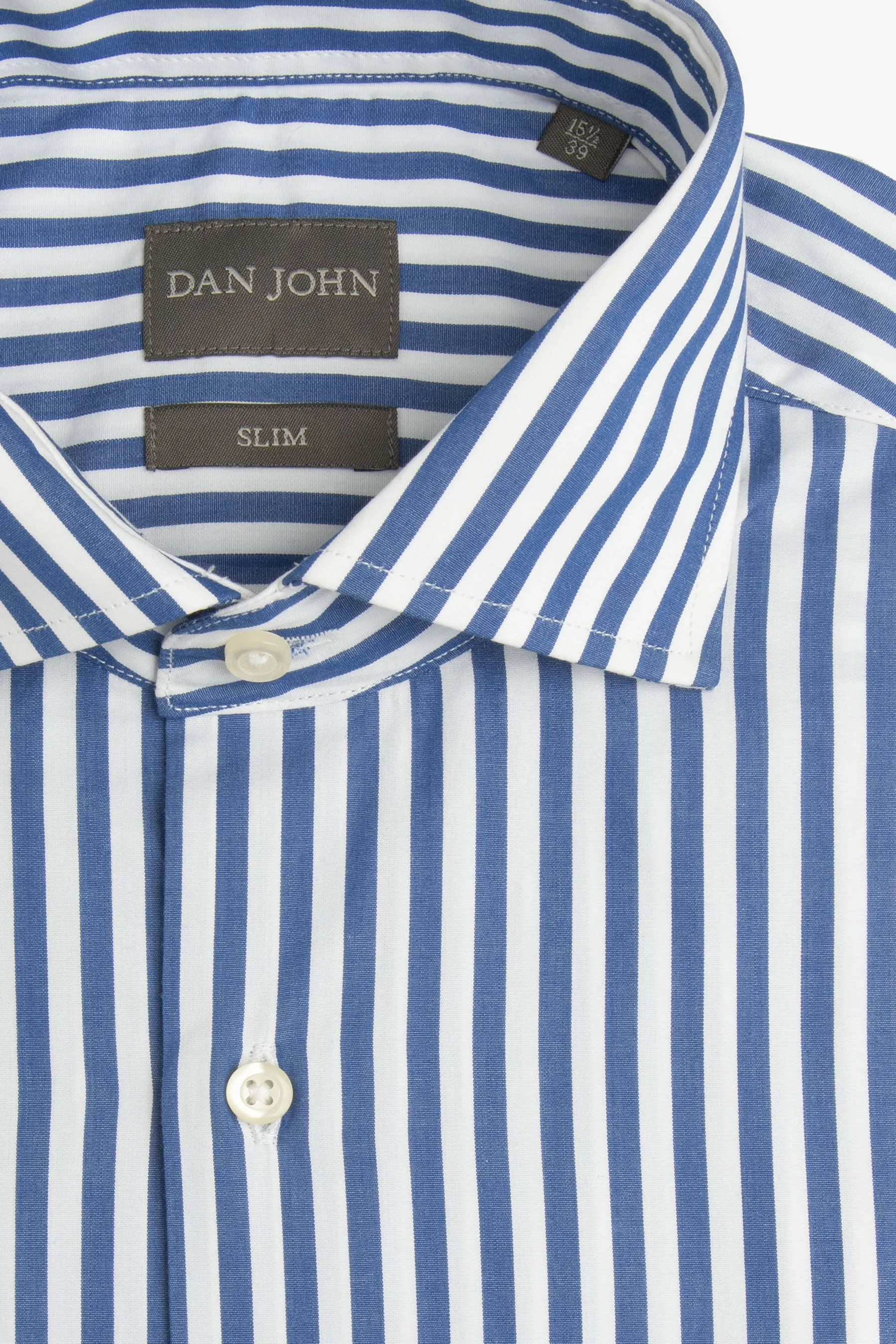 Camicia a righe medie indaco slim