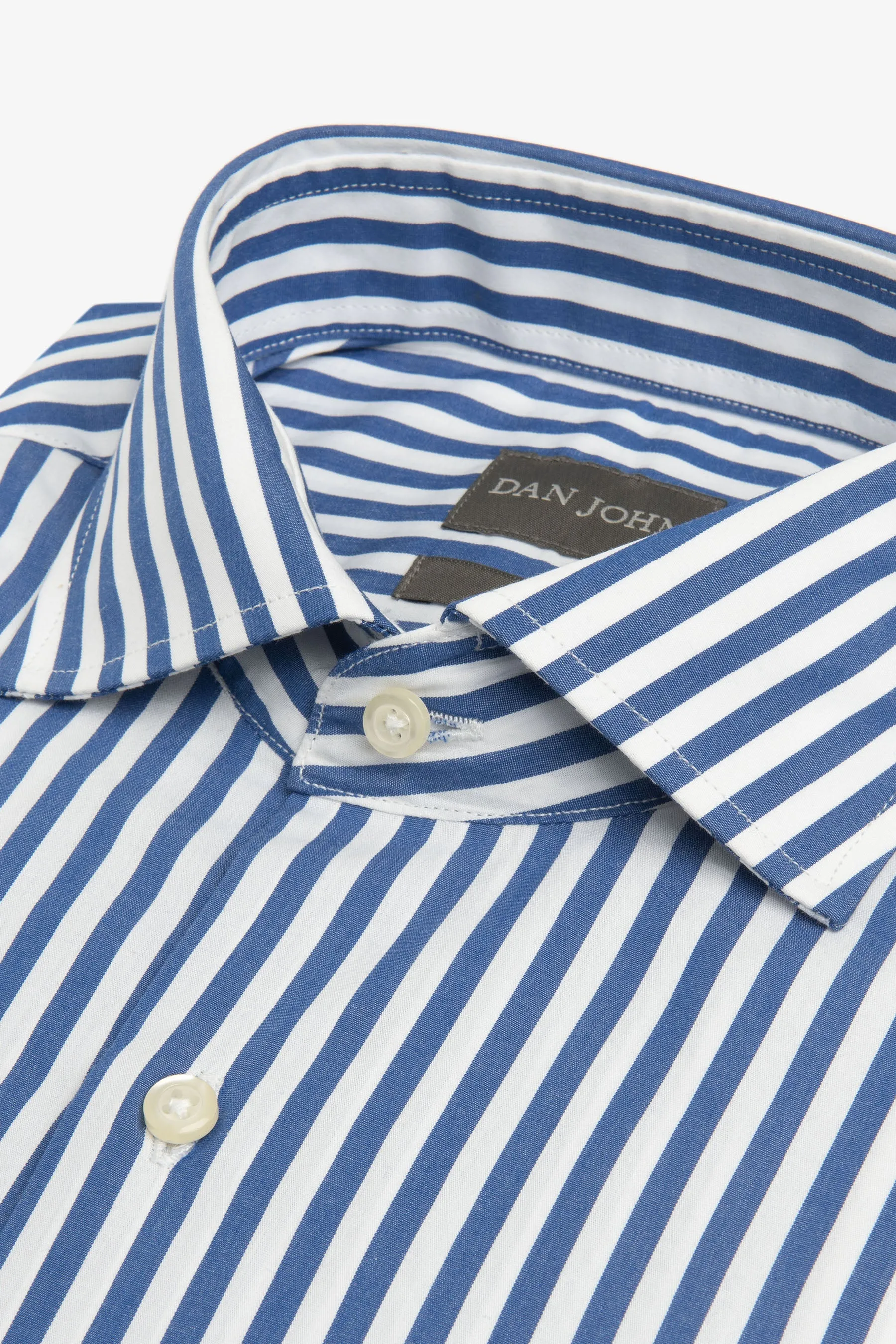 Camicia a righe medie indaco slim
