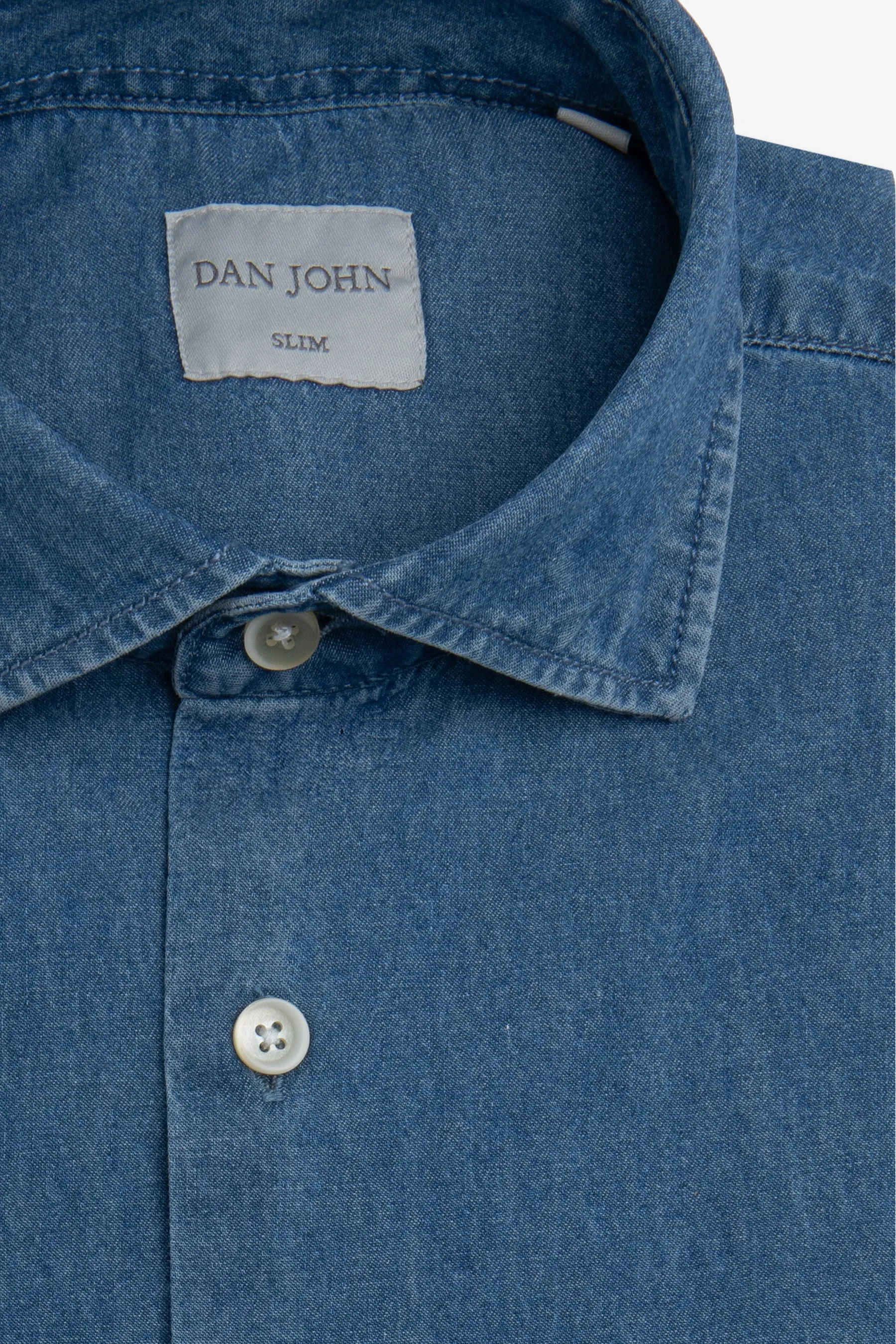 Camicia denim azzurra slim