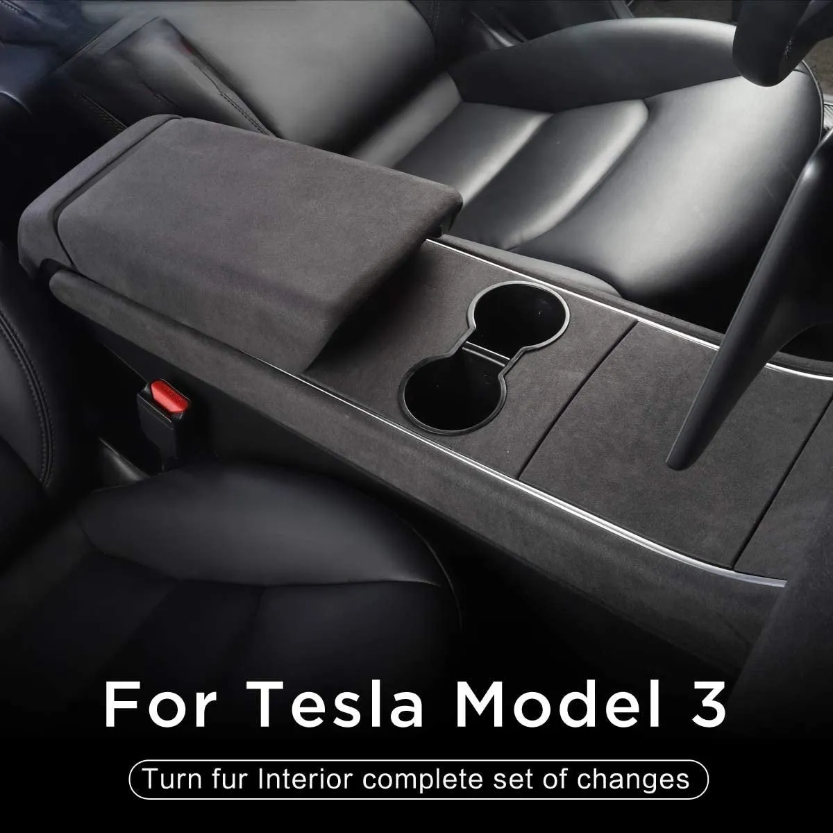 Central control water cup panel 4 piece set suitable for Tesla Model 3 (2017-2020)