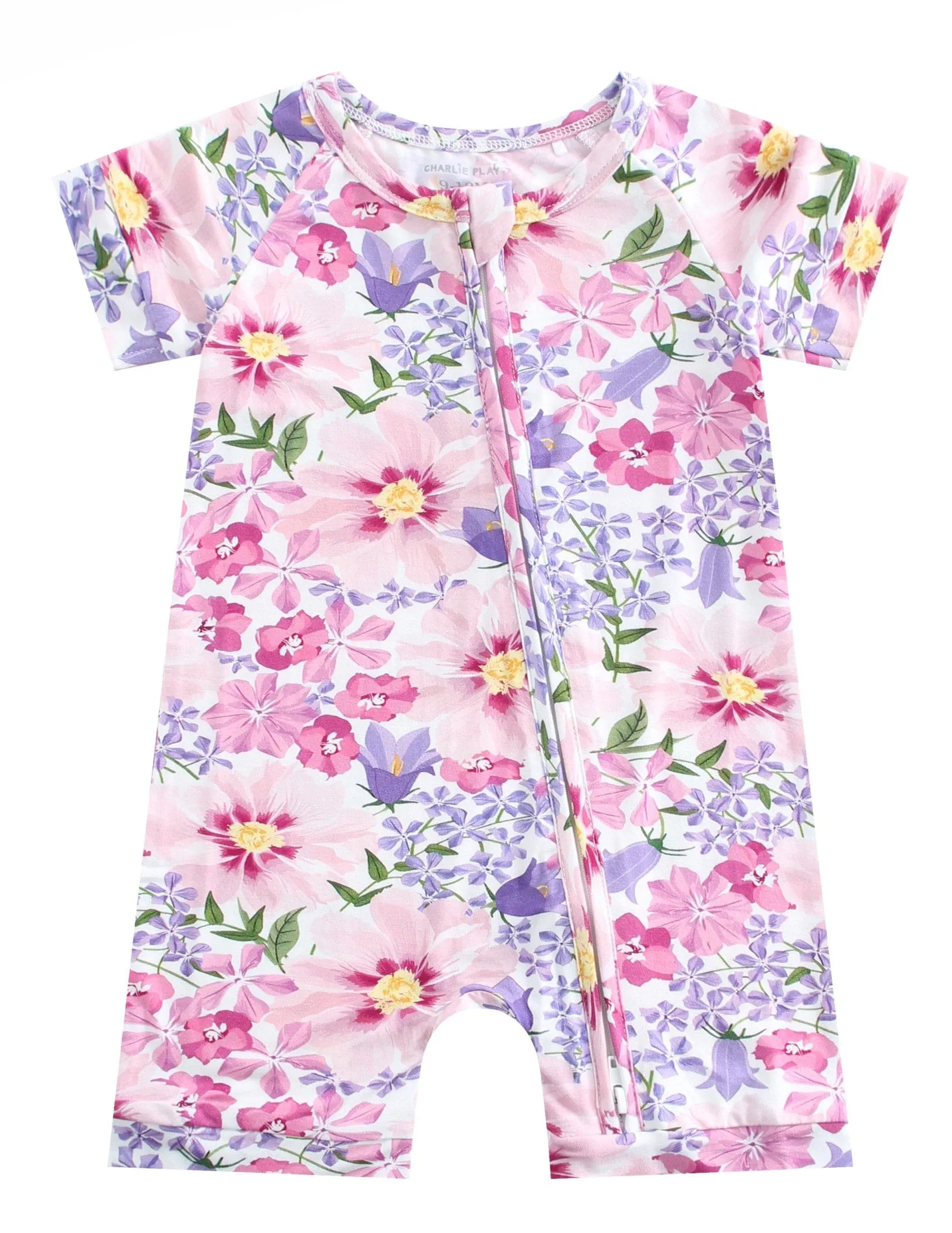 Charlie Play Pretty in Pink - Bamboo Shorty Romper