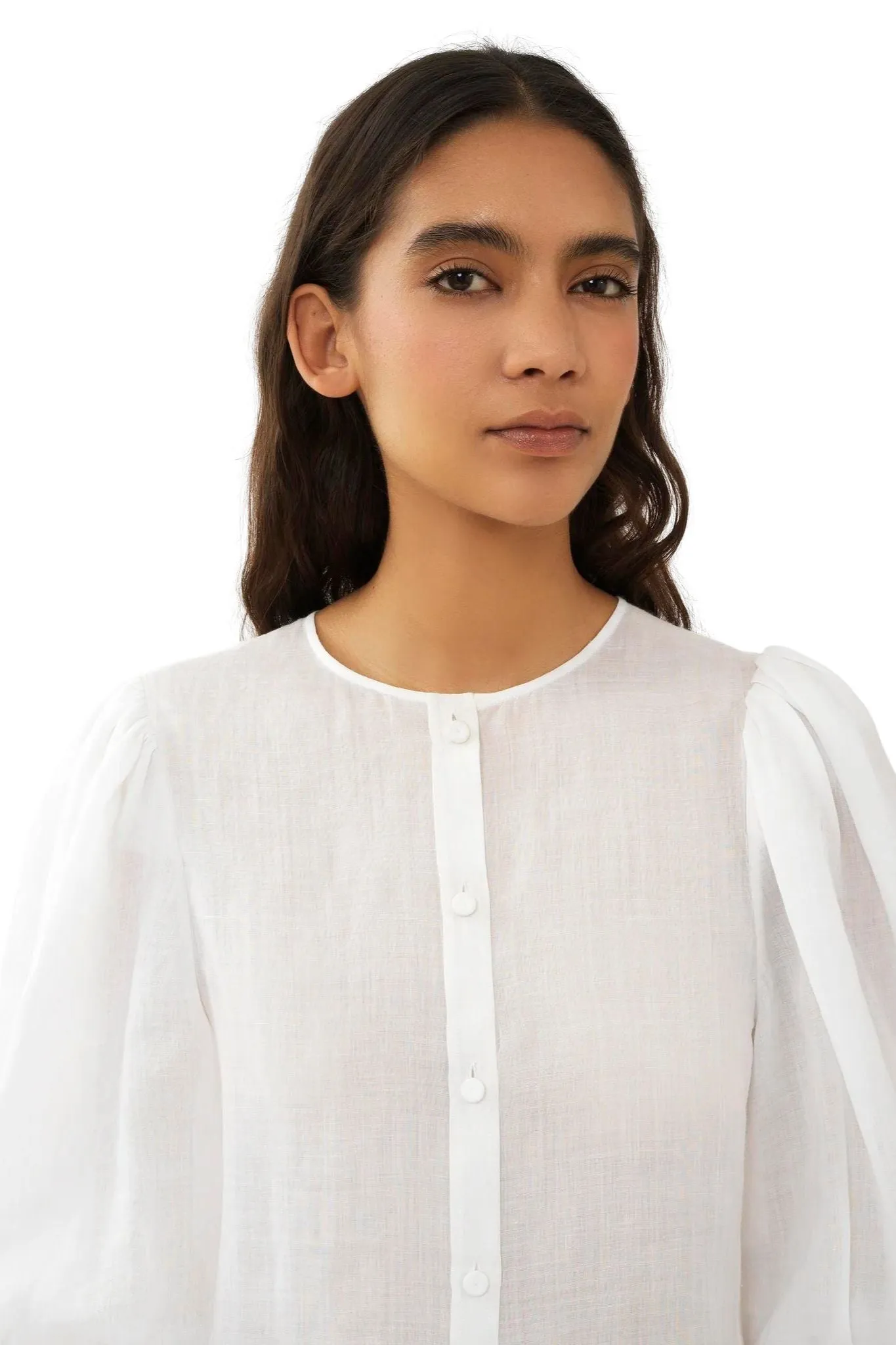 Chloe Collarless Blouse