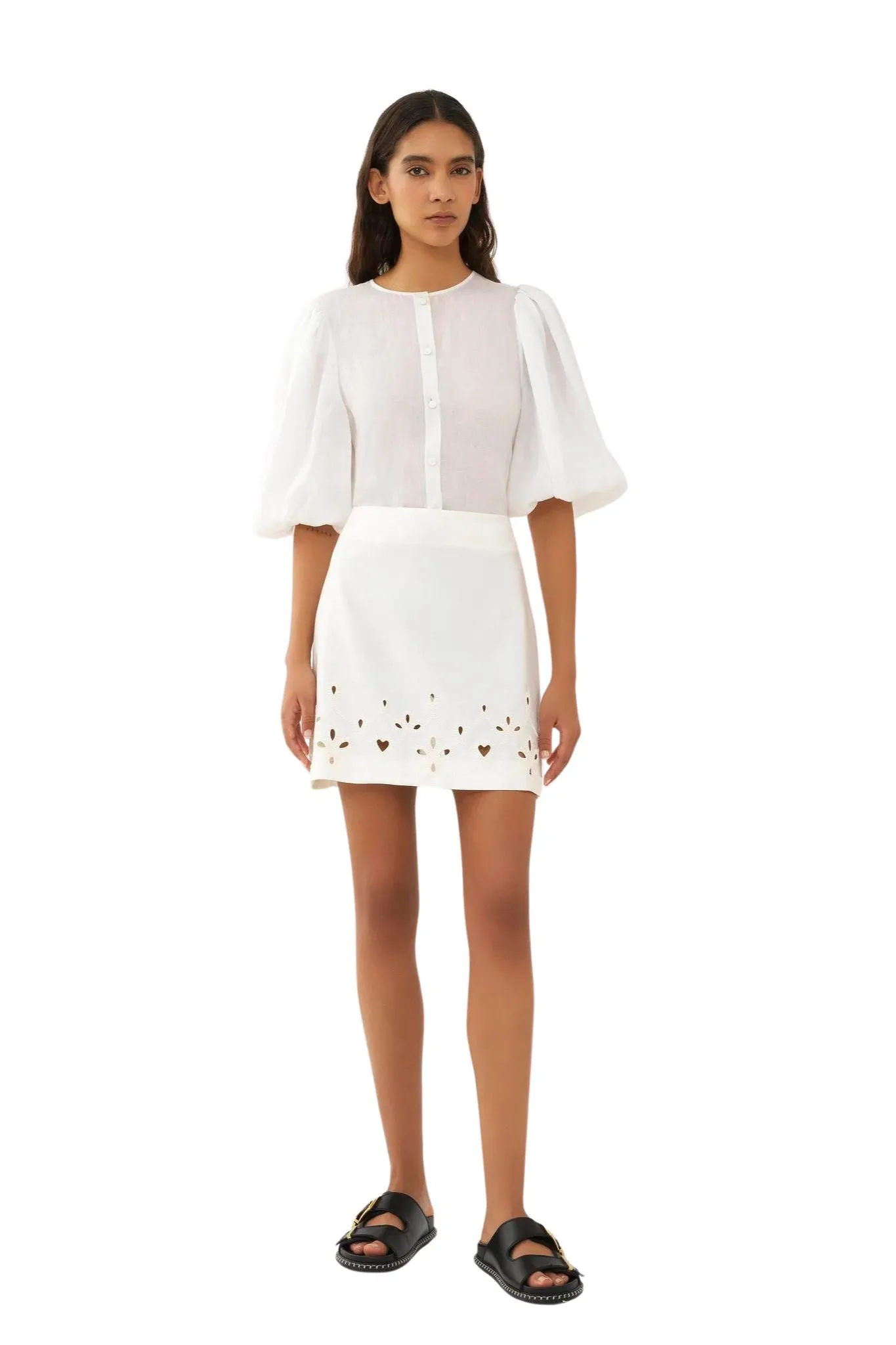 Chloe Collarless Blouse