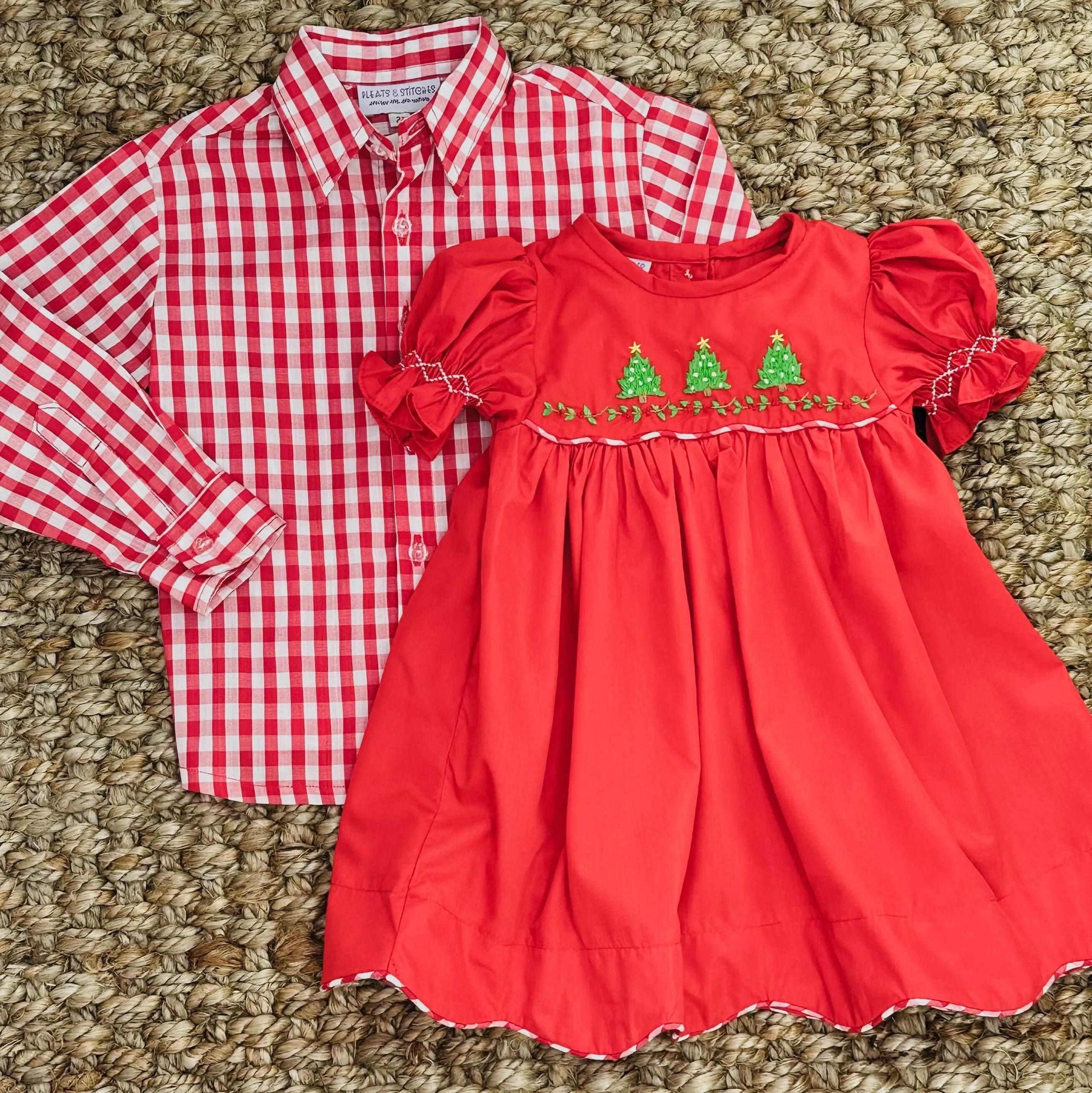 Christmas Tree  Embroidered Dress