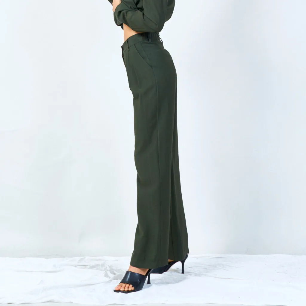 Classic wide-leg trousers with pleats wholesale