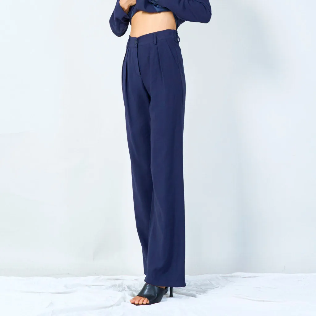 Classic wide-leg trousers with pleats wholesale