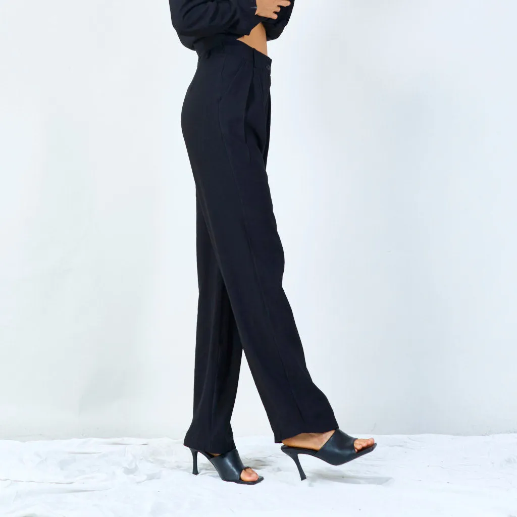 Classic wide-leg trousers with pleats wholesale