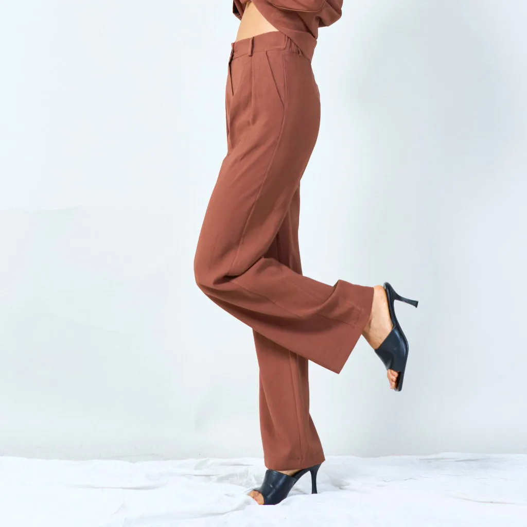 Classic wide-leg trousers with pleats wholesale
