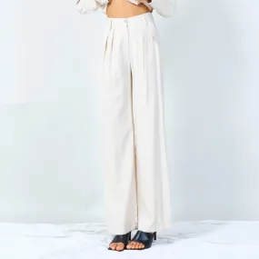 Classic wide-leg trousers with pleats wholesale