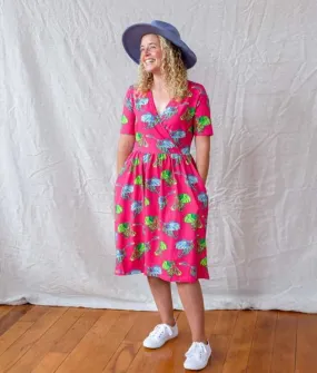 Coddi & Womple Dress Adult - Astrid & Orion Dragon Pink