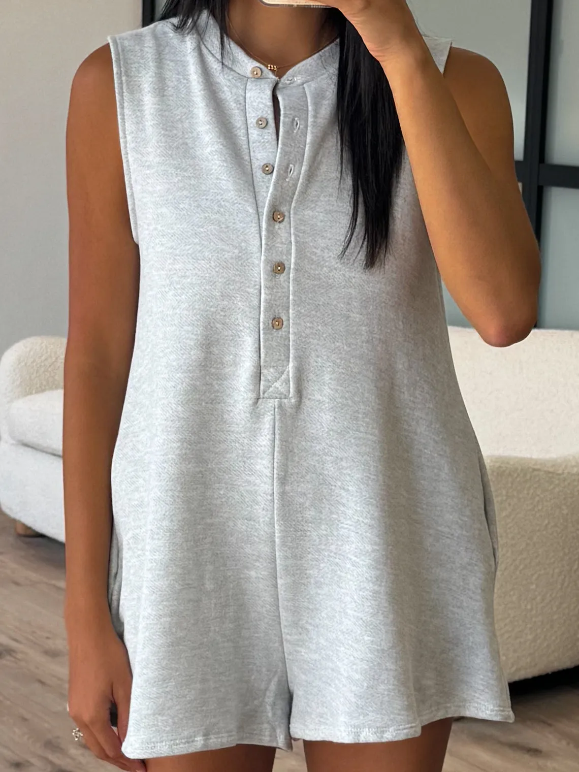 Collins Romper | Heather Grey