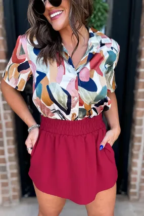 Competitive Edge Ruby Smocked High Waisted Skort