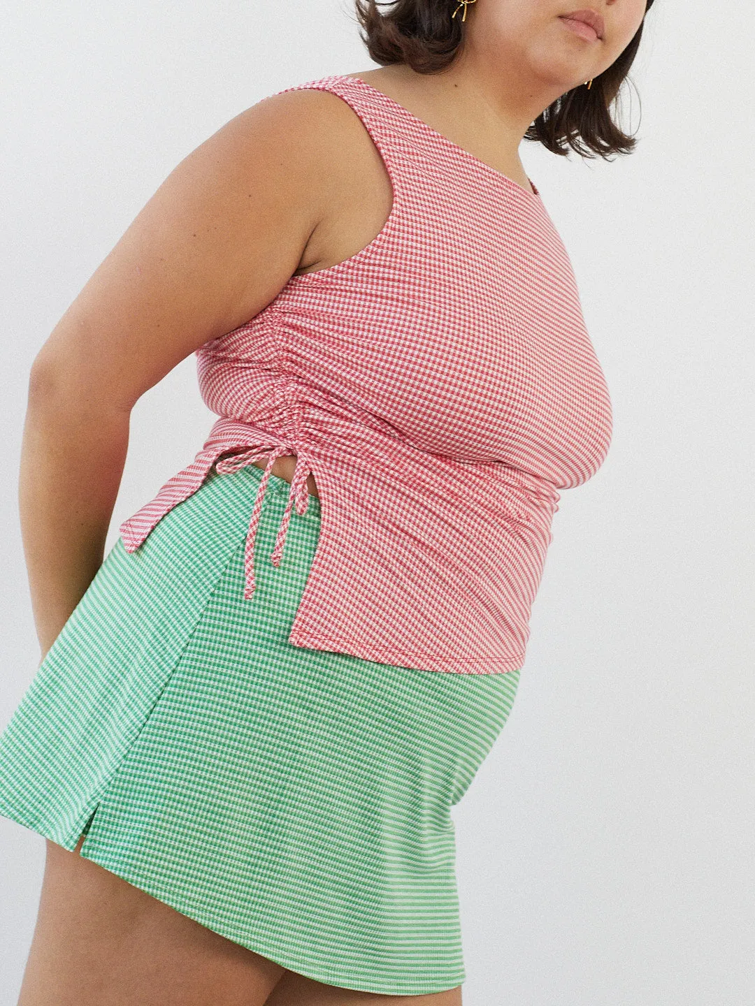 Darcy Skort - Pesto Gingham