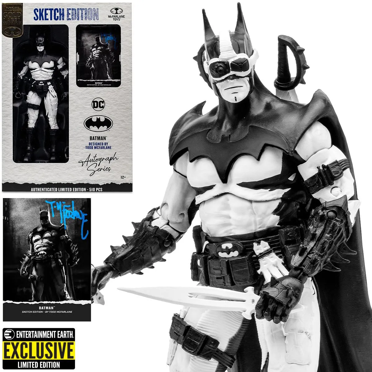 DC Multiverse Batman by Todd McFarlane Sketch Autograph (Gold Label) 7" Inch Scale Action Figure - McFarlane Toys (Entertainment Earth Exclusive)