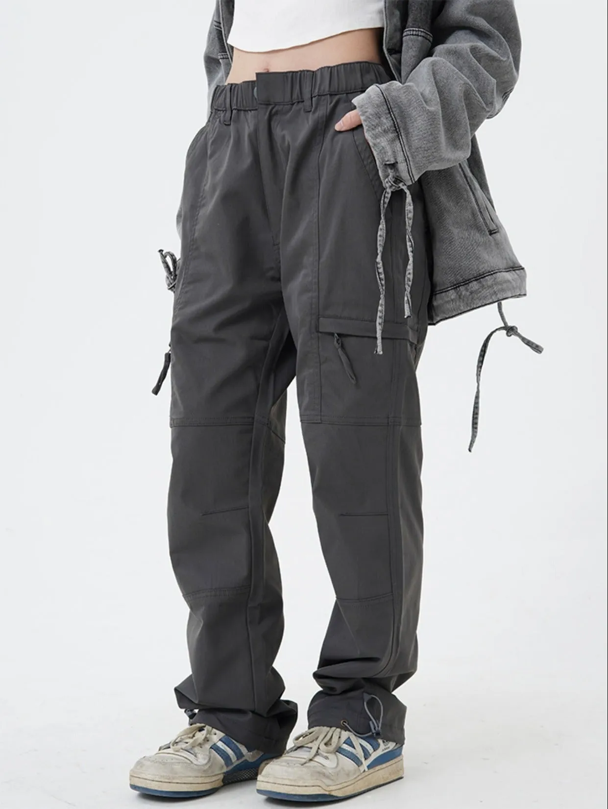 Detailed Stitching Lightweight Pants