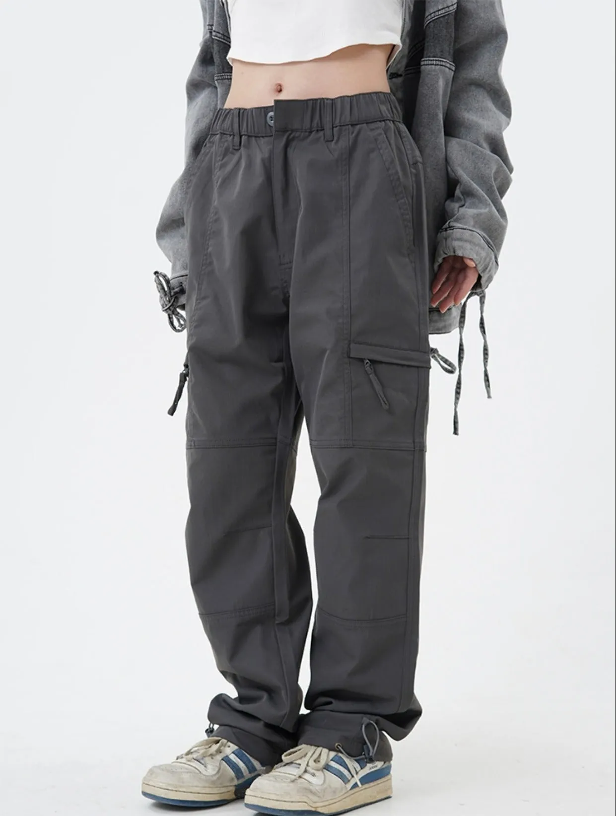 Detailed Stitching Lightweight Pants
