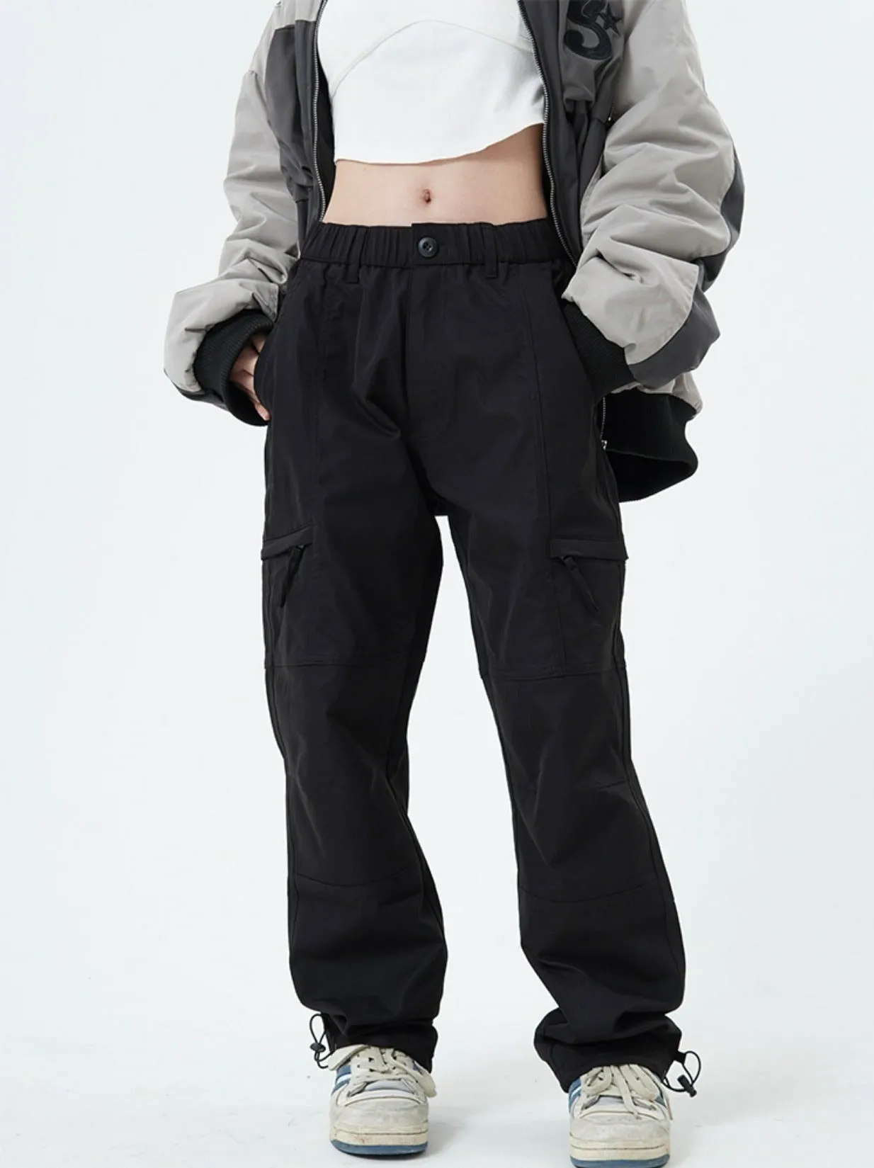 Detailed Stitching Lightweight Pants