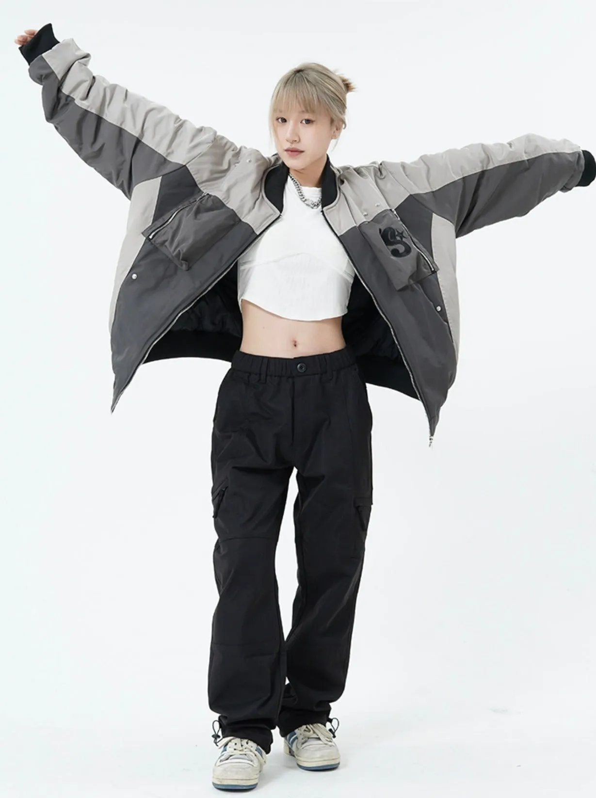 Detailed Stitching Lightweight Pants